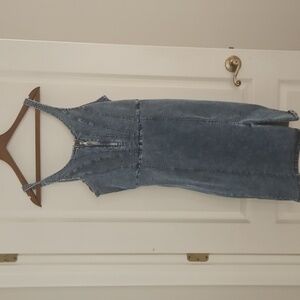 SHEIN Blue Denim Zipper Dress